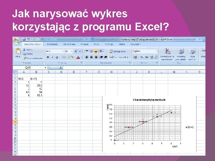 Jak narysować wykres korzystając z programu Excel? Jak narysować wykres korzystając z programu Excel?