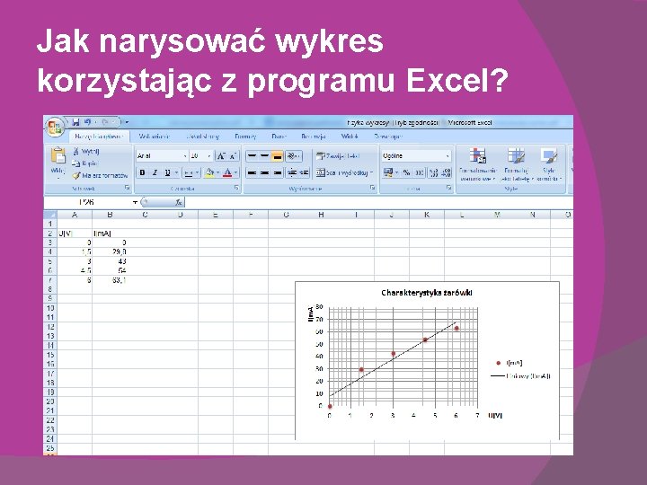 Jak narysować wykres korzystając z programu Excel? Jak narysować wykres korzystając z programu Excel?