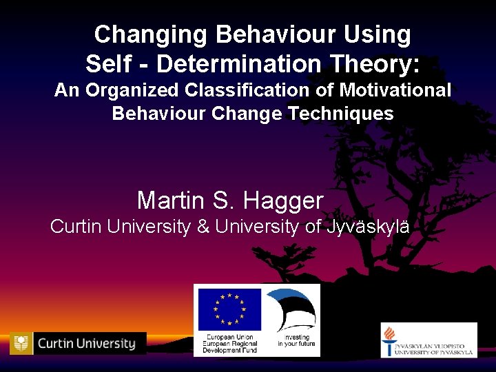 Changing Behaviour Using Self‐Determination Theory: An Organized Classification of Motivational Behaviour Change Techniques Martin