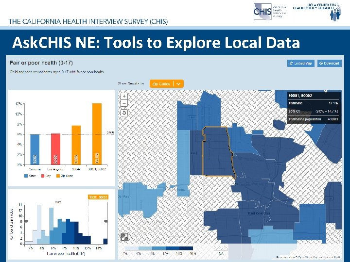 Ask. CHIS NE: Tools to Explore Local Data 22 