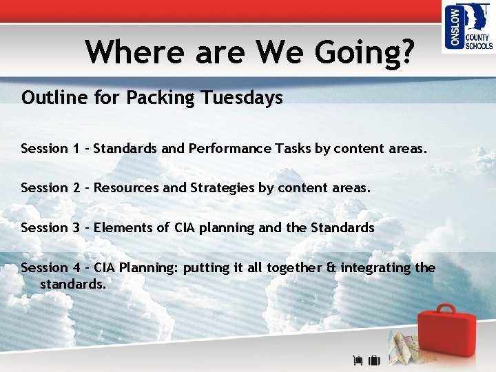 Where are We Going? Outline for Packing Tuesdays Session 1 – Standards and Performance