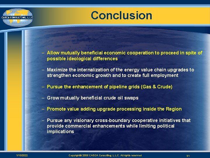 Conclusion – Allow mutually beneficial economic cooperation to proceed in spite of possible ideological