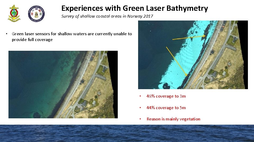 Experiences with Green Laser Bathymetry Survey of shallow coastal areas in Norway 2017 •