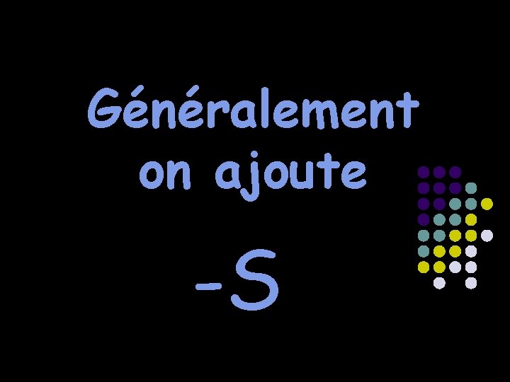 Généralement on ajoute -S 