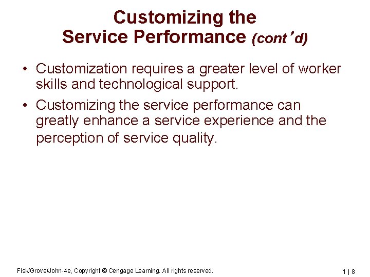 Chapter 4 Planning and Producing the Service Performance