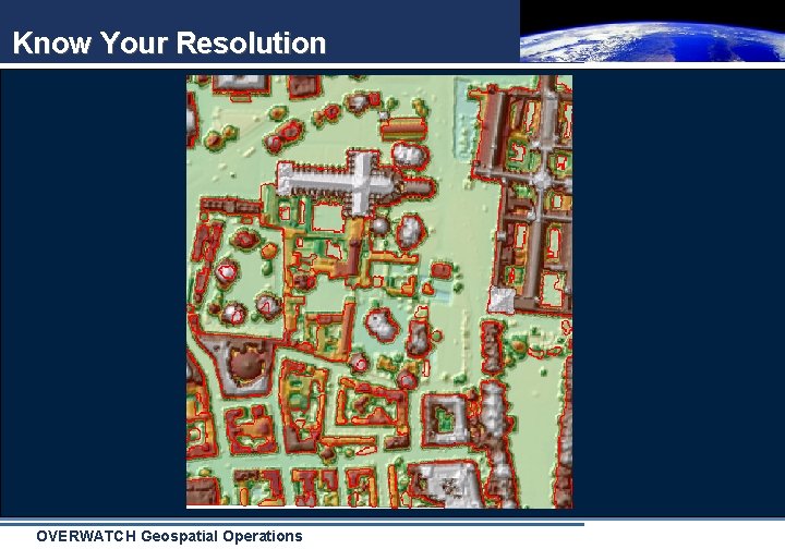 Know Your Resolution OVERWATCH Geospatial Operations 