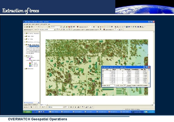 Extraction of trees OVERWATCH Geospatial Operations 