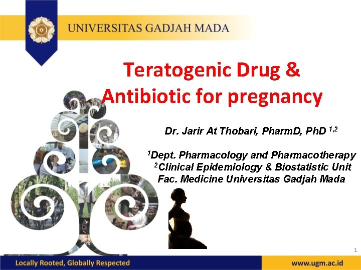 Teratogenic Drug & Antibiotic for pregnancy Dr. Jarir At Thobari, Pharm. D, Ph. D