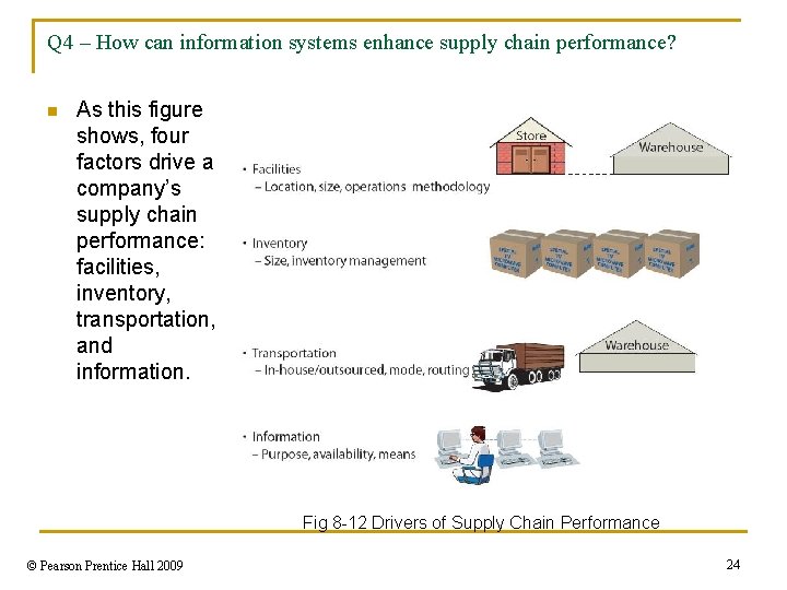 Q 4 – How can information systems enhance supply chain performance? n As this