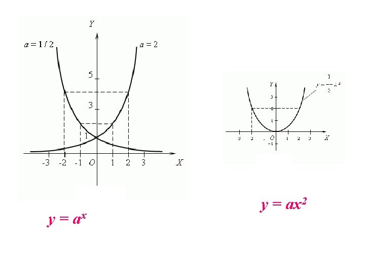 y = ax 2 y = ax 2