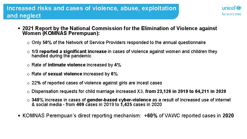 Increased risks and cases of violence, abuse, exploitation and neglect § 2021 Report by