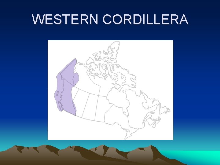 WESTERN CORDILLERA 