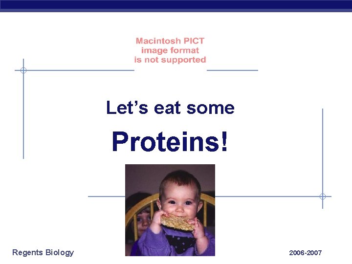 Let’s eat some Proteins! Regents Biology 2006 -2007 