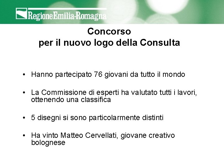 Concorso per il nuovo logo della Consulta • Hanno partecipato 76 giovani da tutto