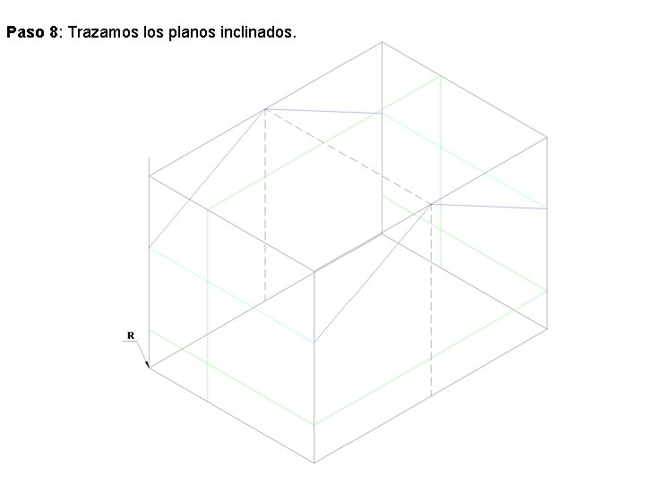 Paso 8: Trazamos los planos inclinados. Paso 8: Trazamos los planos inclinados.