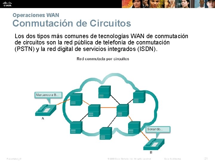 Operaciones WAN Conmutación de Circuitos Los dos tipos más comunes de tecnologías WAN de