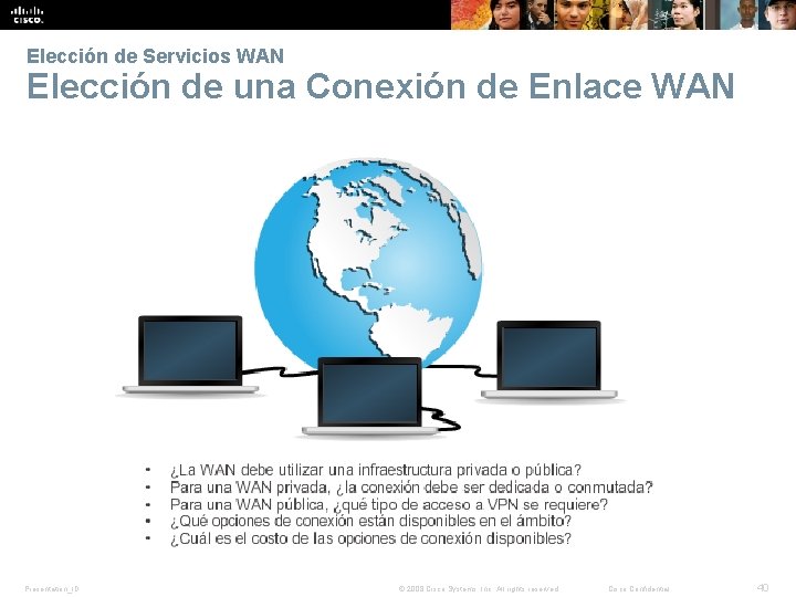 Elección de Servicios WAN Elección de una Conexión de Enlace WAN Presentation_ID © 2008