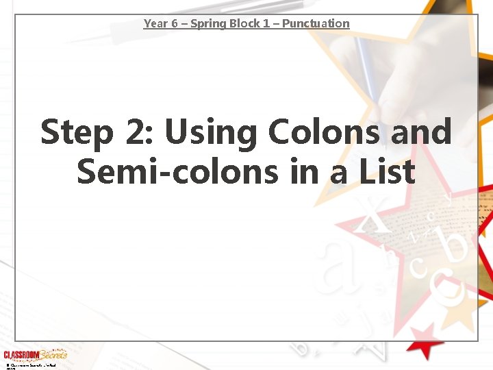 Punctuation When Using Block Year 6 Spring Block 1 Punctuation Step 2