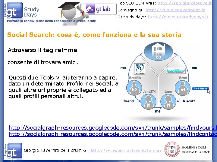 Top SEO SEM Area: http: //top. giorgiotave. it Convegno gt: http: //www. convegnogt. it