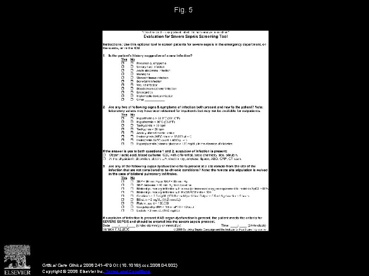 Fig. 5 Critical Care Clinics 2008 241 -47 DOI: (10. 1016/j. ccc. 2008. 04.