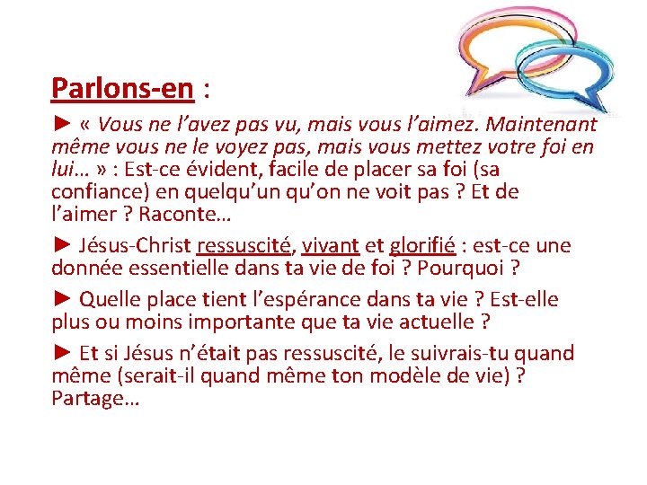 Parlons-en : ► « Vous ne l’avez pas vu, mais vous l’aimez. Maintenant même Parlons-en : ► « Vous ne l’avez pas vu, mais vous l’aimez. Maintenant même