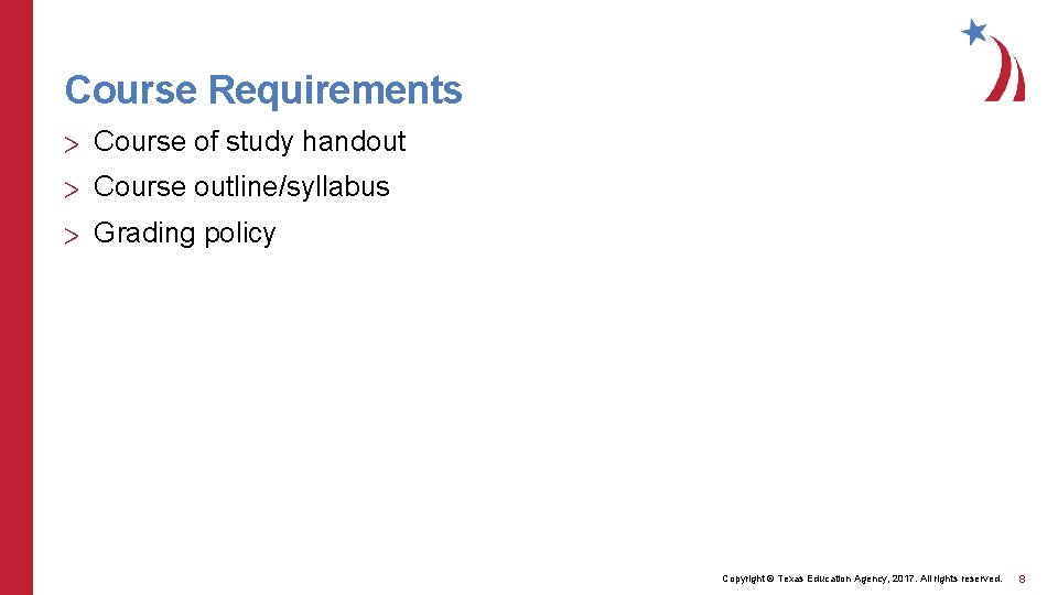 Course Requirements > Course of study handout > Course outline/syllabus > Grading policy Copyright