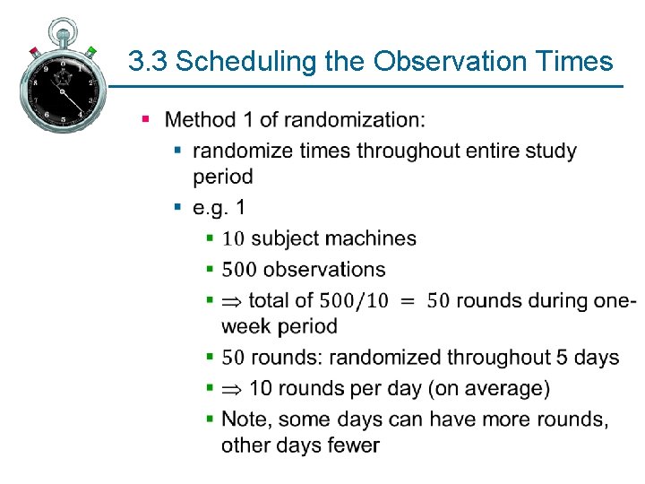 3. 3 Scheduling the Observation Times § 