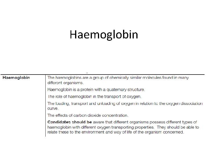 Haemoglobin 