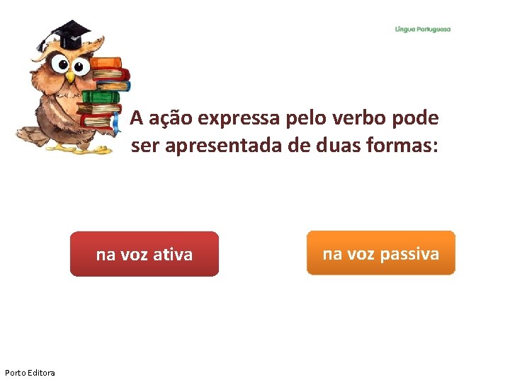 A ação expressa pelo verbo pode ser apresentada de duas formas: na voz ativa