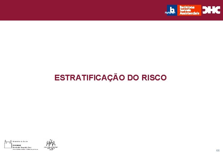 Título general da apresentação - CHC Consultoria e Gestão ESTRATIFICAÇÃO DO RISCO 66 