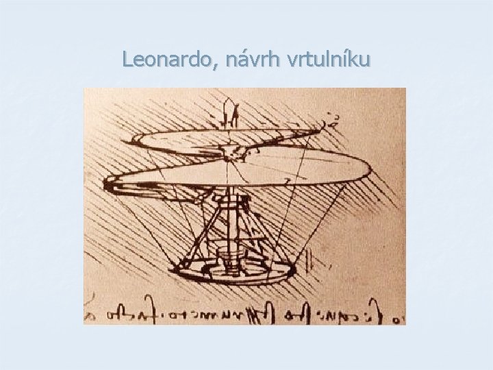 Leonardo, návrh vrtulníku Leonardo, návrh vrtulníku