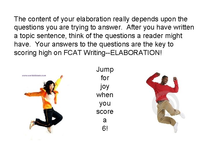 The content of your elaboration really depends upon the questions you are trying to