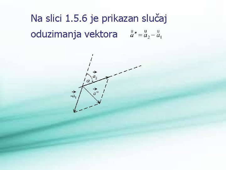 Na slici 1. 5. 6 je prikazan slučaj oduzimanja vektora 
