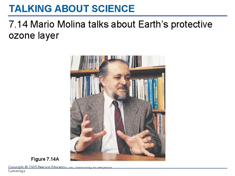 TALKING ABOUT SCIENCE 7. 14 Mario Molina talks about Earth’s protective ozone layer Figure