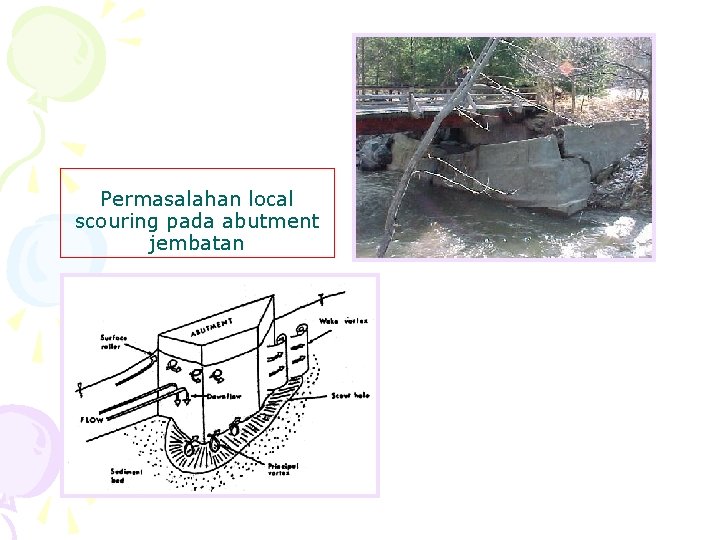 Permasalahan local scouring pada abutment jembatan 