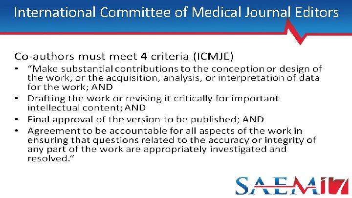 International Committee of Medical Journal Editors 