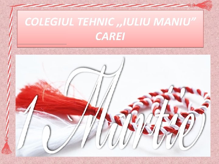 COLEGIUL TEHNIC , , IULIU MANIU” CAREI 