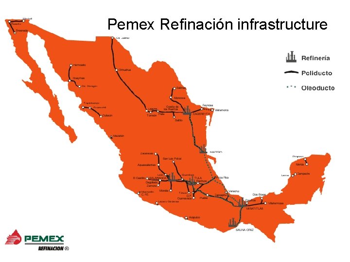 Pemex Refinación infrastructure 