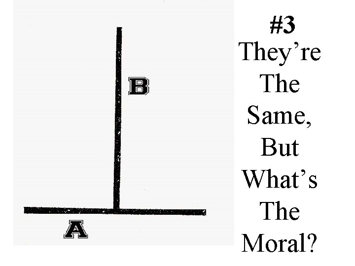 #3 They’re The Same, But What’s The Moral? 