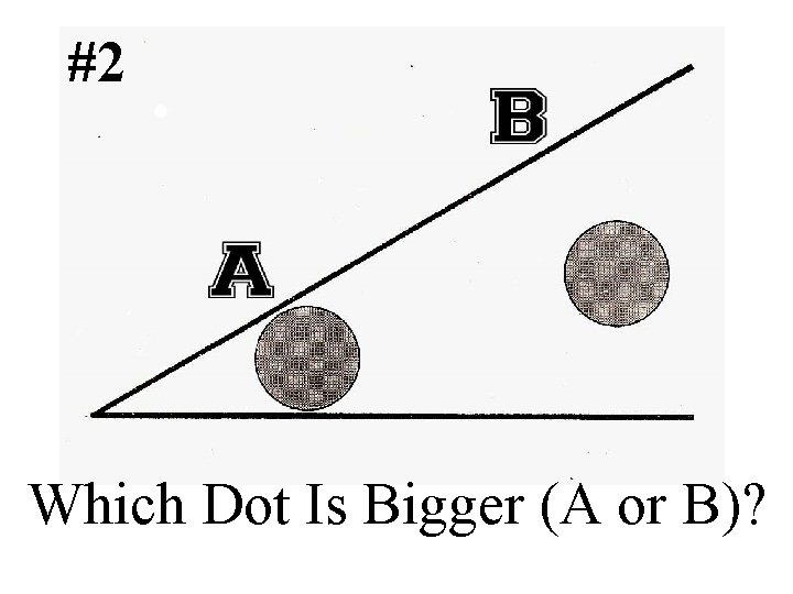 #2 Which Dot Is Bigger (A or B)? 