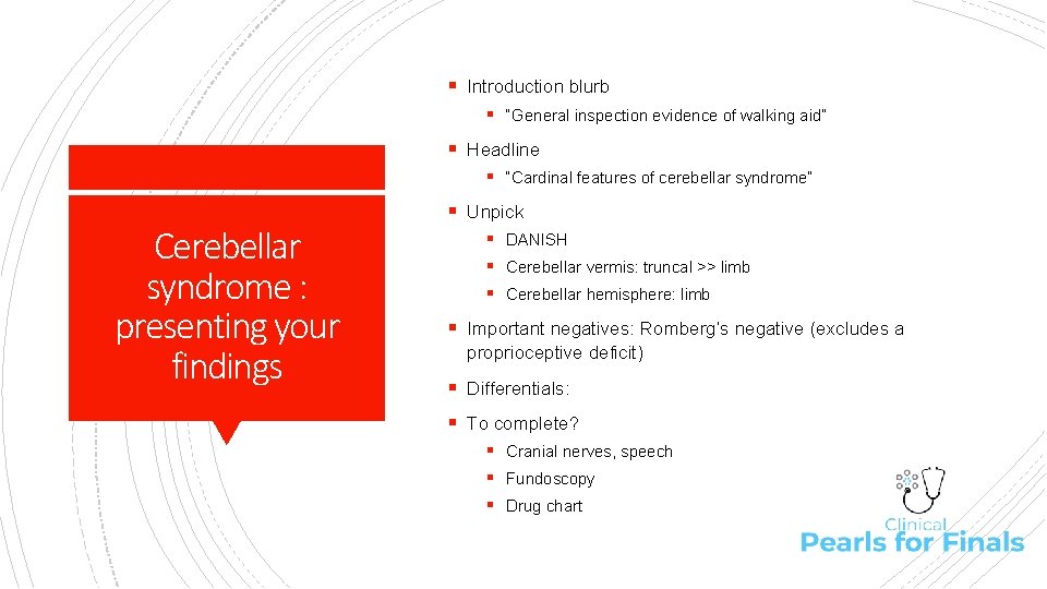 § Introduction blurb § “General inspection evidence of walking aid” § Headline § “Cardinal