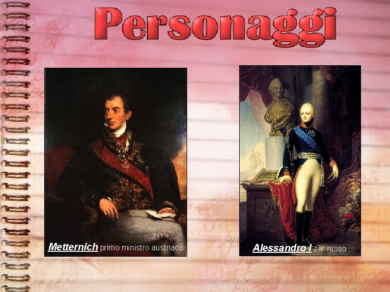 Metternich primo ministro austriaco Alessandro I zar russo 