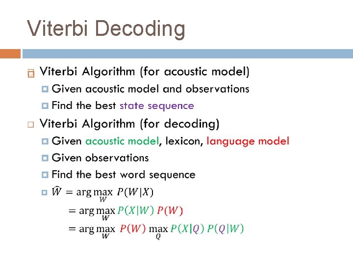 Viterbi Decoding 