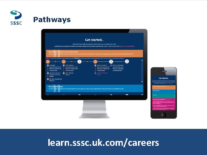 Pathways learn. sssc. uk. com/careers Pathways learn. sssc. uk. com/careers