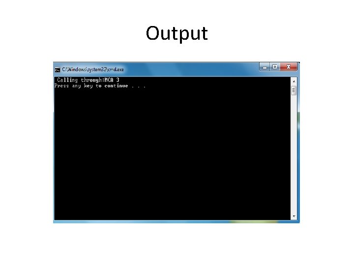 Output 