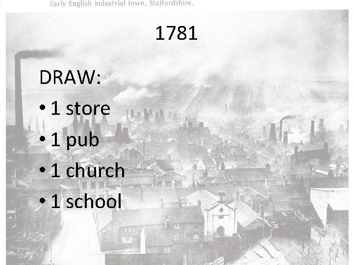 1781 DRAW: • 1 store • 1 pub • 1 church • 1 school