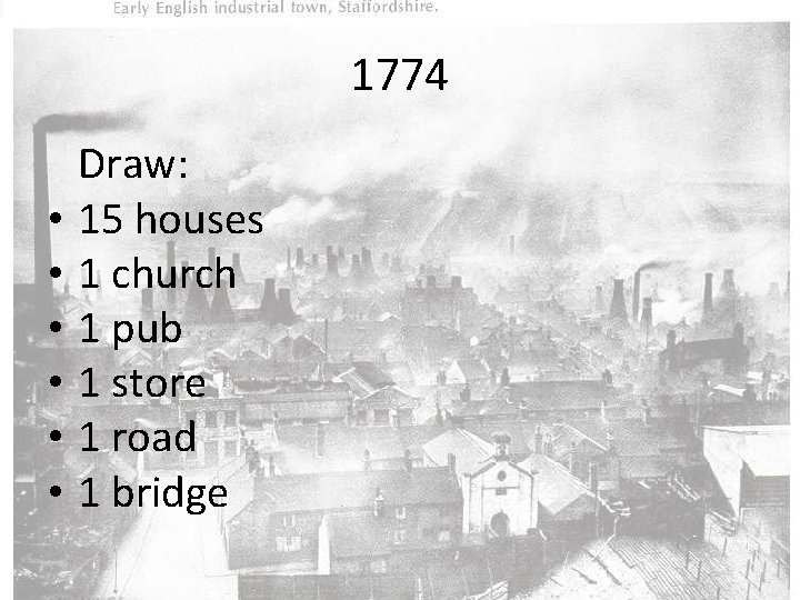 1774 • • • Draw: 15 houses 1 church 1 pub 1 store 1