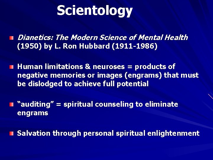 Scientology Dianetics: The Modern Science of Mental Health (1950) by L. Ron Hubbard (1911