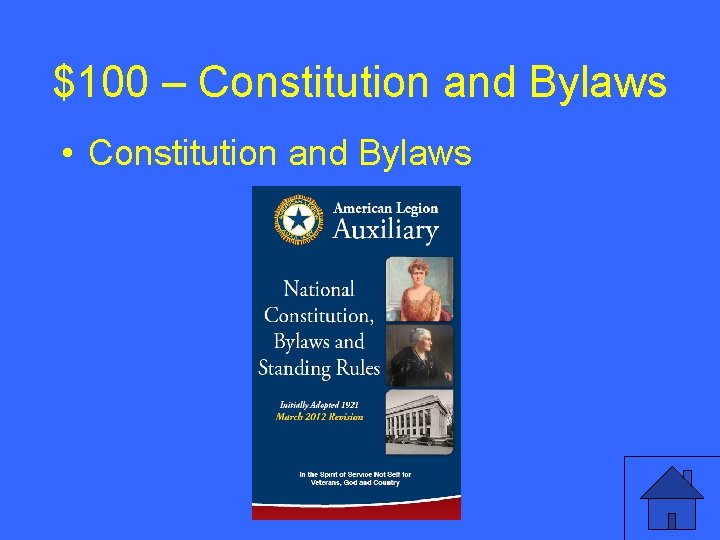$100 – Constitution and Bylaws • Constitution and Bylaws 