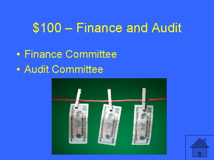 $100 – Finance and Audit • Finance Committee • Audit Committee 